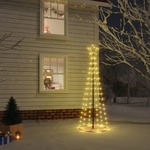 vidaXL Stožasto božićno drvce toplo bijelo 108 LED žarulja 70 x 180 cm