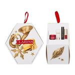 Clarins Make-up Essentials Set baza za šminku SOS Primer 5 ml 00 Universal Light + baza za šminku Instant Smooth Perfecting Touch 4 ml + maskara Wonder Perfect Mascara 4D 3 ml 01 Perfect Black + ulje za usne Lip Comfort Oil 1,4 ml 03 Trešnja