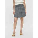 Dark blue floral skirt Pieces Laoise - Women siva