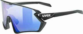 UVEX Sportstyle 231 2.0 P Black Matt Polavision Mirror Blue Biciklističke naočale