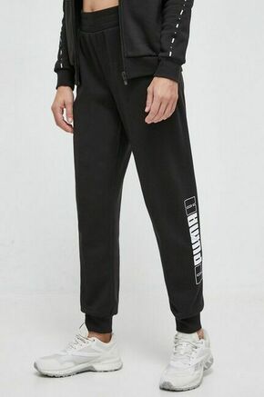 PUMA Sportske hlače 'ESS+' crna / bijela