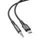 Kabel USB-C na mini jack 3,5 mm Acefast C1-08 1,2 m (crni)