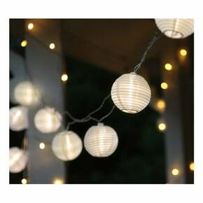 Bijeli LED rasvjetni lanac s lampionima prikladan za eksterijer Star Trading Festival