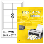 Herma Top Stick 8739 naljepnice, 96,5 x 67,7 mm, bijele, 100/1