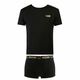 Majica kratkih rukava i bokserice Moschino Underwear boja: crna - crna. Majica kratkih rukava i bokserice iz kolekcije Moschino Underwear. Model izrađen od elastičnog pletiva.