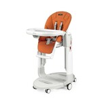 Peg Perego multifunkcujska ultra kompaktna ležaljka, ljuljačka i visoka stolica Tatamia Follow Me (new 2021) Wonder Orange - Narančasta