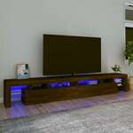 vidaXL TV ormarić s LED svjetlima boja smeđeg hrasta 280x36,5x40 cm