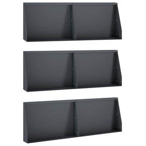 Zid za zadržavanje 6 kom. 60 x 12 x 40 cm Čelik Antracit