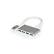 PORT USB HUB, 4x USB 2.0, sivi