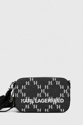 Karl Lagerfeld Torba preko ramena siva / bijela
