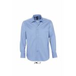 SOLS BRIGHTON - LONG SLEEVE STRETCH MENS SHIRT - Bright Sky,M