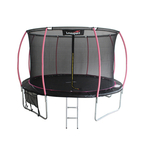 LEAN trampolin Sport Max sa zaštitnom mrežom, 366 cm, crno/ružičasti