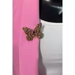 Butterfly Brooch A-2-21-7 apricot + gold roze