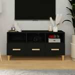 TV ormarić crni 102 x 36 x 50 cm od konstruiranog drva