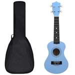 vidaXL Set dječjeg ukulelea Soprano s torbom svjetloplavi 21 "