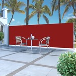 vidaXL Uvlačiva bočna tenda 160 x 500 cm crvena
