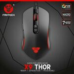 FanTech Thor X9 gaming miš, optički, žični, 4800 dpi, 60 IPS, 15G, 125 Hz, crni