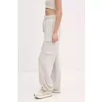 Donji dio trenirke adidas Essentials Linear boja: bež, bez uzorka, JC5707