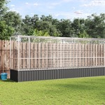vidaXL Kavez za ptice s produžetkom srebrni 834,5x107x212 cm čelični