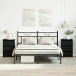 vidaXL Noćni ormarić Set od 2 Crni orah Konstruirano drvo 40x35x62.5