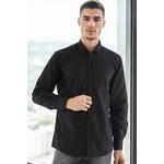 G721 DEWBERRY MEN'S SHIRT-DARK BLACK crna