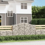 vidaXL Lučne gabionske košare 15kom 200x50x120/140cm pocinčano željezo