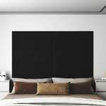 vidaXL Zidne ploče 12 kom crne 90 x 15 cm baršunaste 1,62 m²