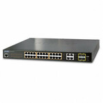 Planet 24-Port RJ45 GbE HP PoE 4x 1G TP SFP Mngd Switch (220W) PLT-GS-4210-24P4C