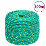 vidaXL Brodski konop zeleni 6 mm 500 m od polipropilena