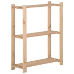 vidaXL Stalak za pohranu s 3 razine 60 x 28,5 x 90 cm masivna borovina