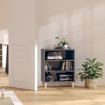 vidaXL Komoda visoki sjaj siva 57 x 35 x 70 cm od iverice