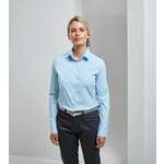 WOMENS STRETCH-FIT COTTON POPLIN LONG SLEEVE SHIRT - White,L