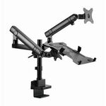 Gembird MA-DA3-02 Desk mounted adjustable monitor arm with notebook tray (full-motion), 17”-32”, up to 8 kg