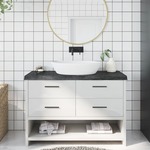 vidaXL Kupaonska radna ploča tamnosiva 120x40x(2-6) cm tretirano drvo