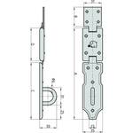Basi 6900-0120 sigurnosna zamka 140 mm srebrna