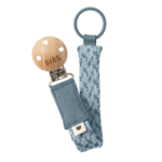 BIBS Paci Braid kopča za dudu Petrol / Baby Blue 1 kom