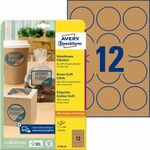 AVERY ZWECKFORM naljepnice smeđe okrugle 60mm 25 listova