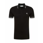 Calvin Klein Jeans Majica 'TIPPING SLIM POLO' crna