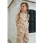 Dječji donji dio trenirke Konges Sløjd TAVI FLEECE PANTS GRS boja: smeđa, s uzorkom, KS101300