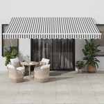 vidaXL Tenda na automatsko uvlačenje antracit i bijela 450x300 cm