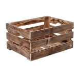 AtmoWood Drvena gajba od paljenog drveta 40 x 30 x 20 cm