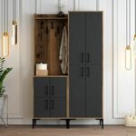 Ormar za predsoblje, Berlin BA - Walnut, Anthracite