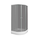Tuš kabina Aquaart gray 90R polukružna 90x90x205 cm