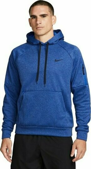 Nike Therma-FIT Hooded Mens Pullover Blue Void/ Game Royal/Heather/Black L Dukserica za fitnes