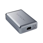 Satechi 75W Dual Type-C PD Travel Charger, 2x USB-A, 1x USB-C PD 18W, 1x USB-C PD 60W, siva