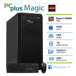 PCPLUS Magic AMD Ryzen 5 5600G 16GB 1TB NVMe SSD Windows 11 Home tipkovnica miška namizni računalnik, 145593