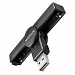 Čitač pametnih kartica Axagon CRE-SMPA USB-A Smart Card Pocket Size Reader