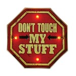 Retro metalni znak Led Don't Touch Forever Svjetlo