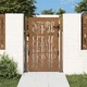 Vrtna vrata 105 x 130 cm od čelika COR-TEN s uzorkom bambusa