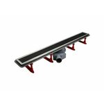 Tuš kanalica 650mm CONFLUO PREMIUM LINE s crnim kaljenim staklom